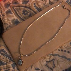 Blue pendant on .925 Silver Chain